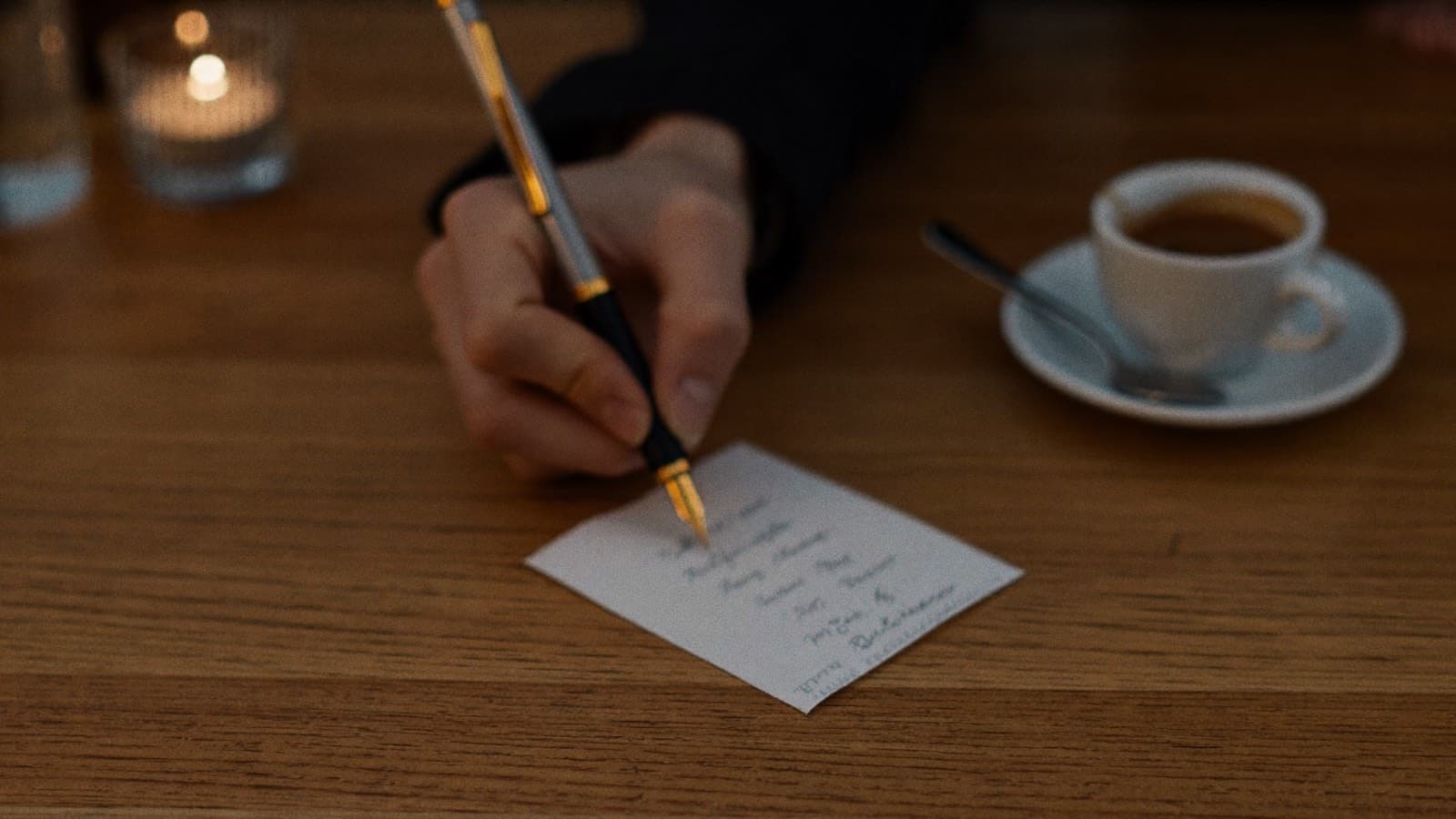 The first menu, handwritten on the back of a receipt