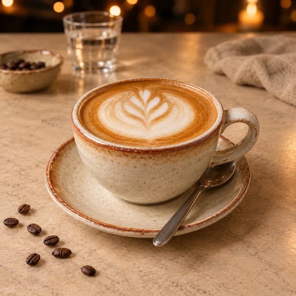 Flat white at Sip & Bite